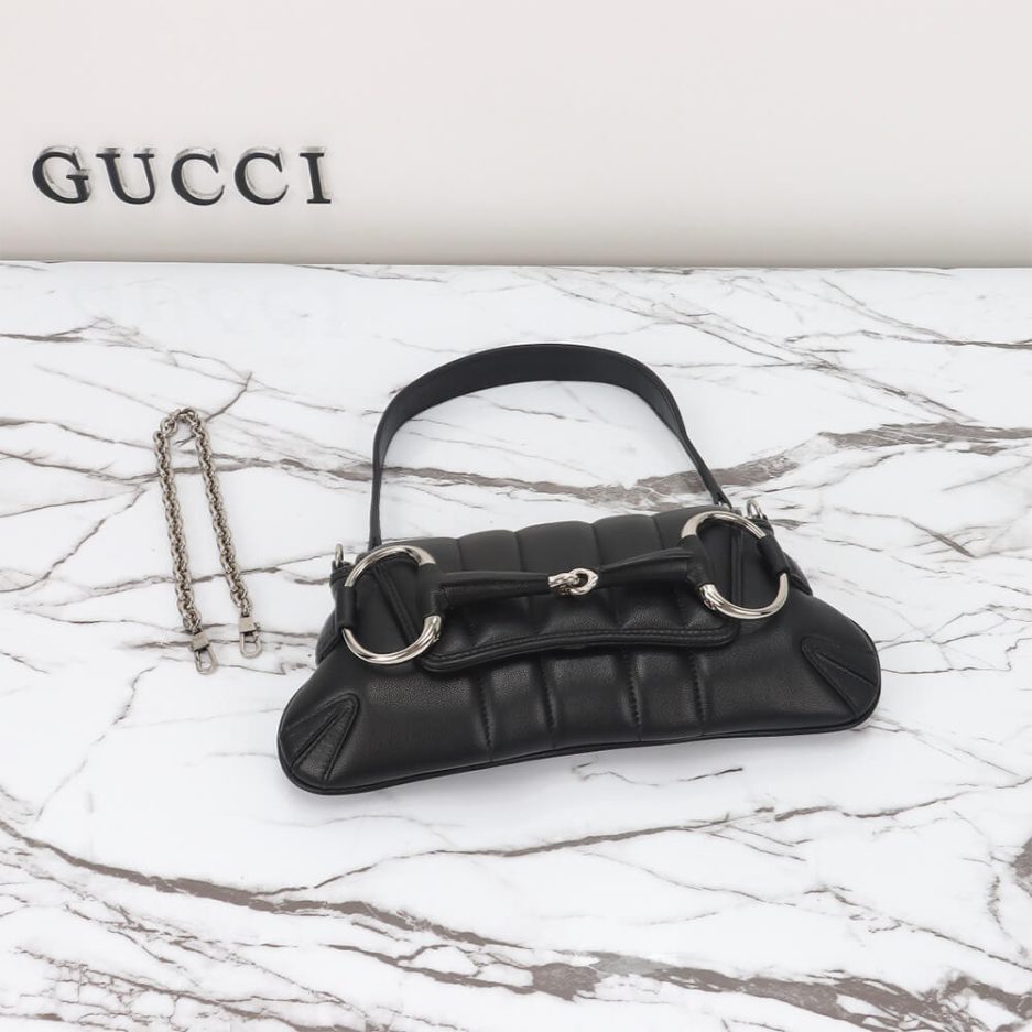 G*u*i horsebit chain small shoulder bag