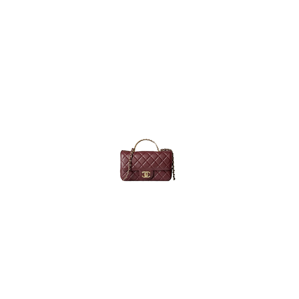 Ch*el mini flap bag with top handle