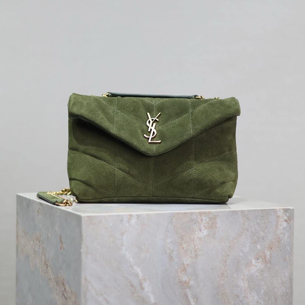 YSL Toy Puffer in suede